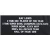 Image 3 : RAY LEWIS SIGNED BALTIMORE RAVENS SIGNED STAT JERSEY (BECKETT COA)