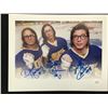 Image 1 : SLAPSHOT MOVIE THE HANSON BROTHERS TRIPLE SIGNED 8 X 10 (JSA COA)