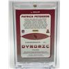 Image 2 : 2020 PANINI DYNAMIC PATRICK PETERSON NO. DPA-PP 02/25 PATCH AUTO