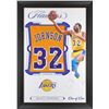 Image 1 : MAGIC JOHNSON SIGNED FLAWLESS 1 OF 1 CUSTOME FRAMED LAKERS JERSEY (BECKETT COA)