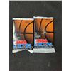 Image 1 : LOT OF 2 1991-92 HBA HOOPS SERIES 1 SEALED PACKS OF 15 TRADING CARDS