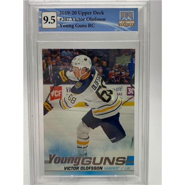 2019-20 UD VICTOR OLOFSSON NO. 207 YOUNG GUNS RC (GCG 9.5)