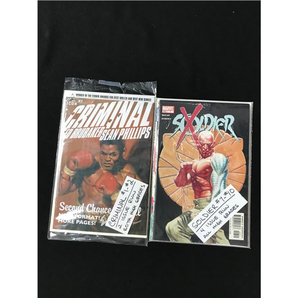 LOT OF 2 MISC COMIC BOOKS (CRIMINAL/XSOLDIER)