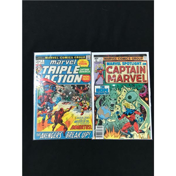 MARVEL TRIPLE ACTION #5 AND MARVEL SPOTLIGHT #3   (MARVEL COMICS)