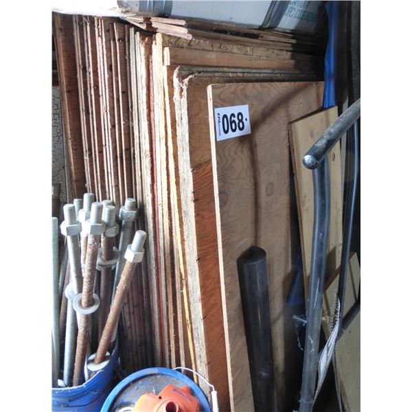 Qty of plywood (inside shed)