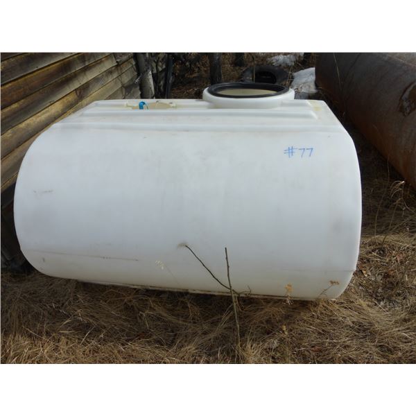 White poly tank, open top