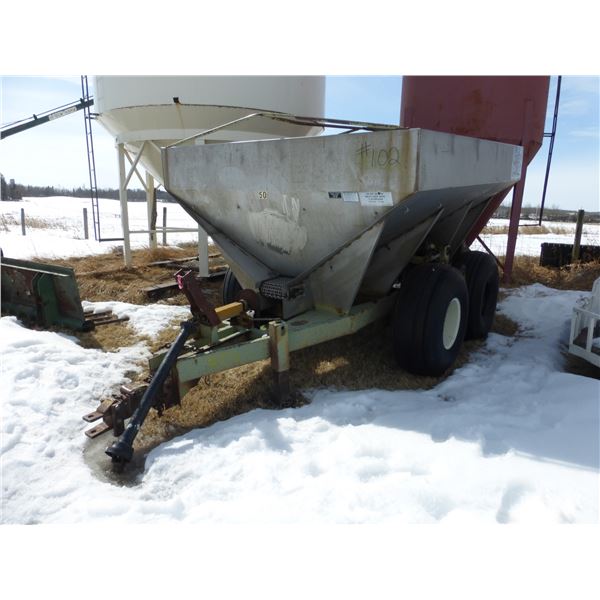 540 PTO Fertilizer spreader, tandem axle, 16.5 x 16.1 tires, approx. 8-ton, 10' box