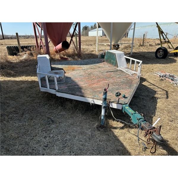 Single axle 13' trailer, no visible serial number