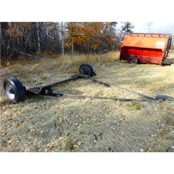 Swather transport (tire needs repair)