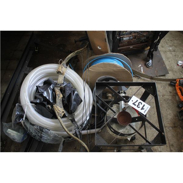 New hose, 2 5/16 hitch, propane hose, propane burner and compound bow