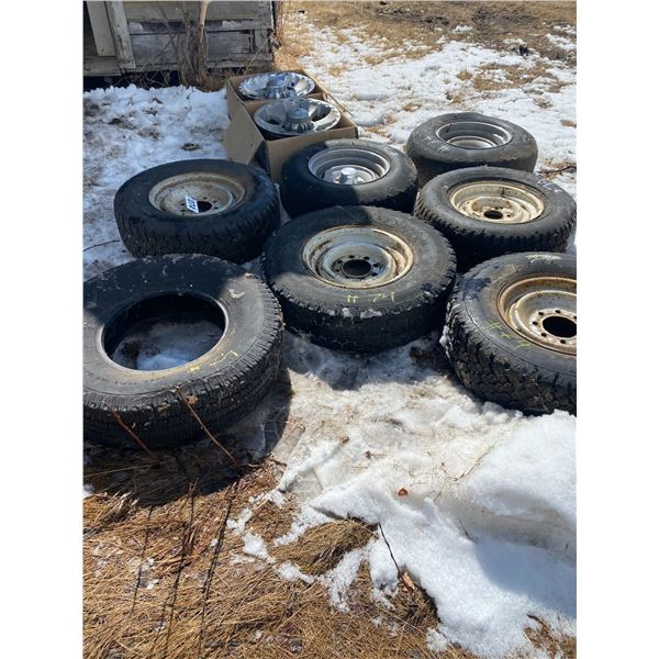 Approx. 8- 15" & 16" Tires & 2- mag wheels