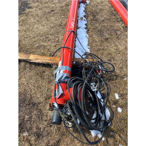 Approx. 6" x 21' Hyd. drive Auger c/w 2 Spouts