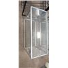 Image 8 : TWO GLASS DISPLAY CASES NO DOORS, ONE SHELF IN ONE. 38" X 24" X 16: