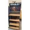 Image 2 : STANLEY DOUBLE SIDED DISPLAY RACK/SHELVING ON WHHELS. 72" X 30 X 27"