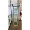 Image 2 : GLASS DISPLAY CASE HAS THREE SHELVES 63" X 19" X 18"