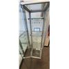 Image 8 : GLASS DISPLAY CASE HAS THREE SHELVES 63" X 19" X 18"