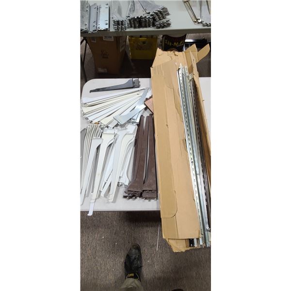 APPROX 30 WALL STRIPS COMES WITH LARGE QUANTITY OF BRAKETSD