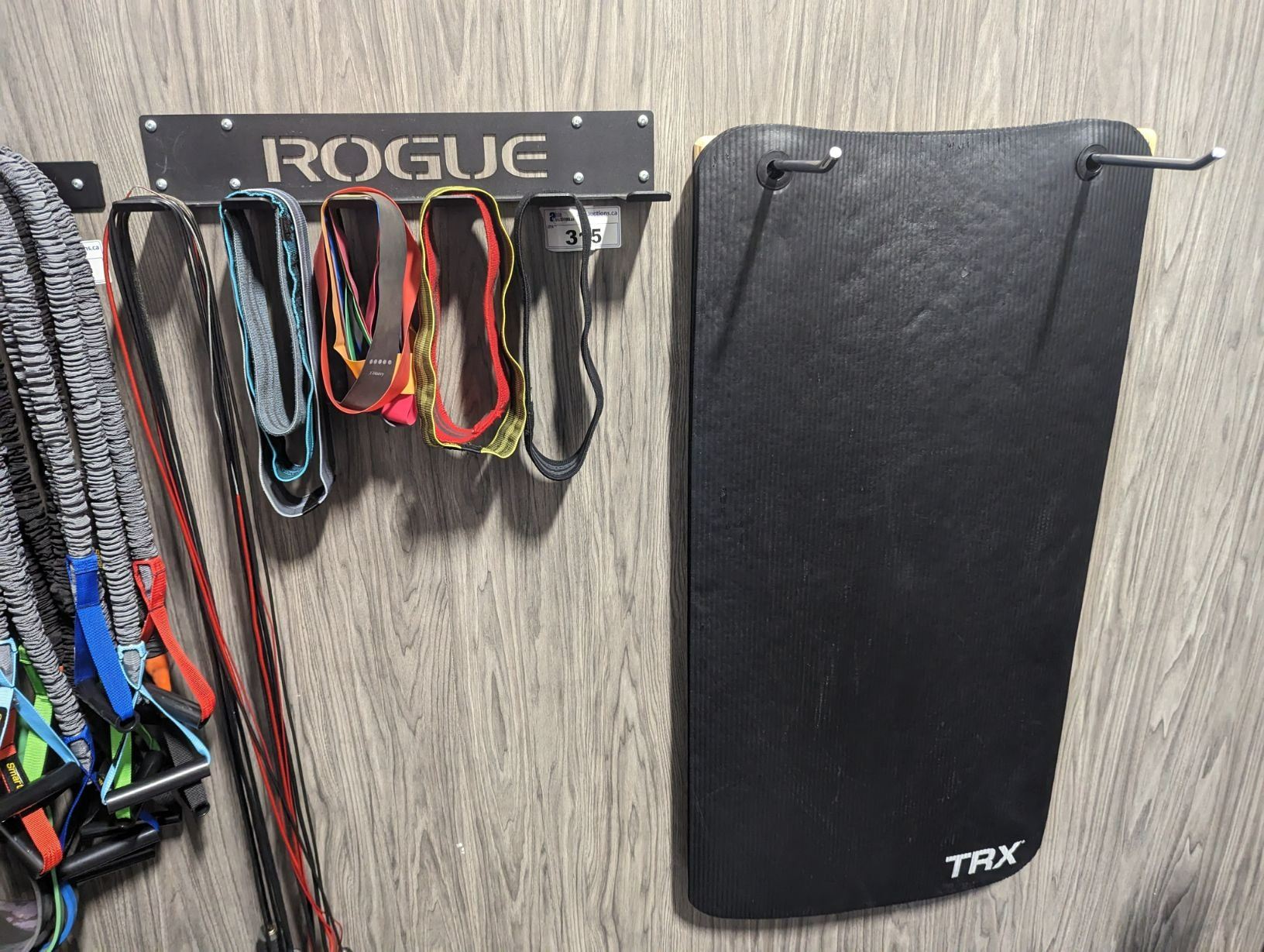 Rogue Rack With Rope RACK WITH 2 FOAM EXERCISE MATS, ROGUE RACK WITH APPROX. 8 SKIP ROPES ...
