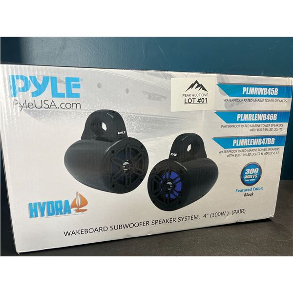 Lot of 1 PYLE Hydra Waterproof Wakeboard/Marine Subwoofer Speaker System