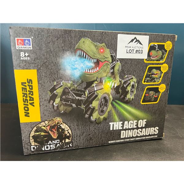 Lot of 1 Remote Control Stunt Drift Dinosaur Car Toy w/ Spray Port