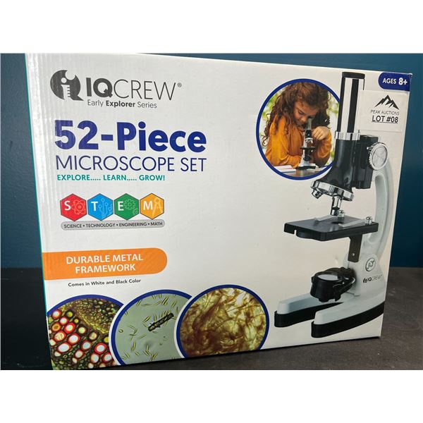 Lot of 1 IQCrew 52-Piece Microscope Set