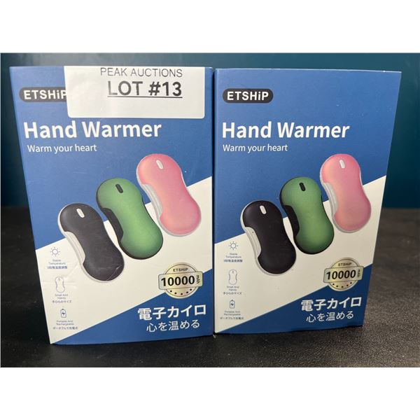 Lot of 2 Hand Warmers/Portable Powerbanks - 10,000mAh High Capacity