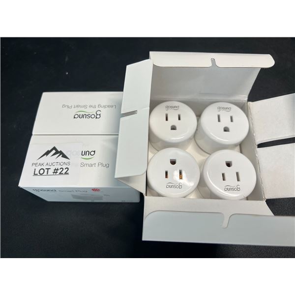 Lot of 2 Multi-Packs of Smart WiFi Plugs - 4PCS per box