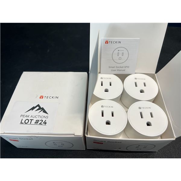 Lot of 2 Multi-Packs of Smart WiFi Plugs - 4PCS per box