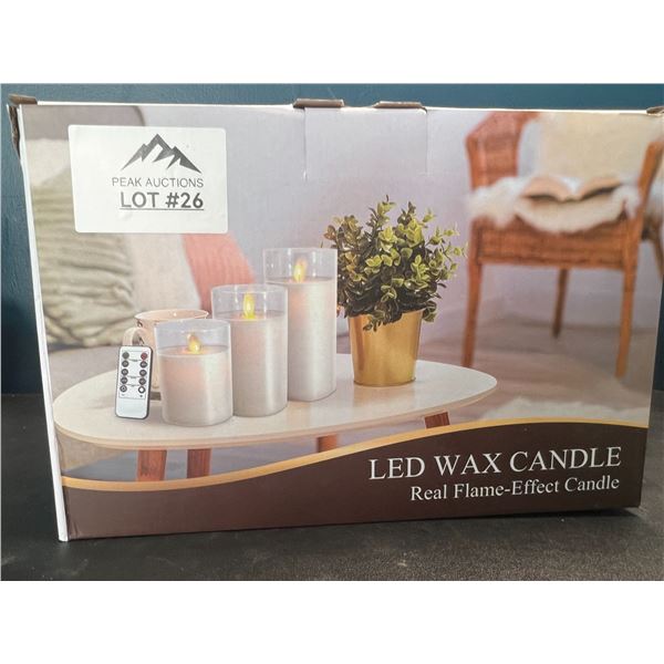 Lot of LED Glass Candles - Real Flame-Effect (3pack)