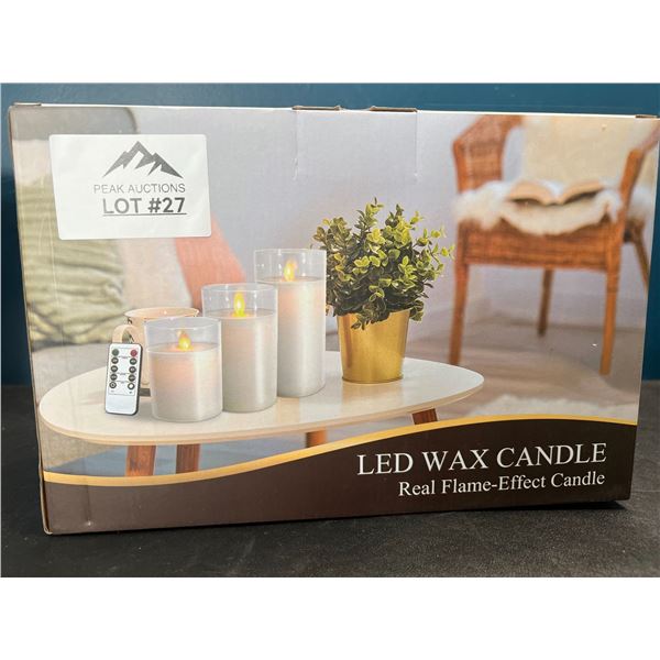 Lot of LED Glass Candles - Real Flame-Effect (3pack)