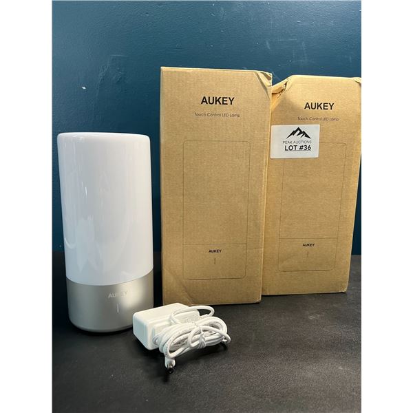 Lot of 2 Aukey Touch Control LED Lamps w/ Multi-Color Options
