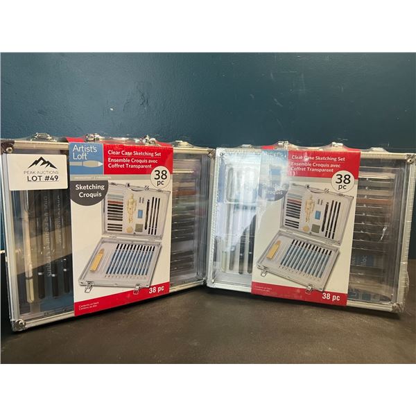 Lot of 2 Artist's Loft Sketching/Drawing Sets - 38PCS each