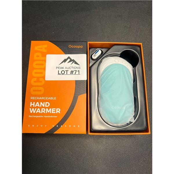 Lot of 1 Ocoopa Rechargeable Pocket Hand Warmer/Portable Powerbank