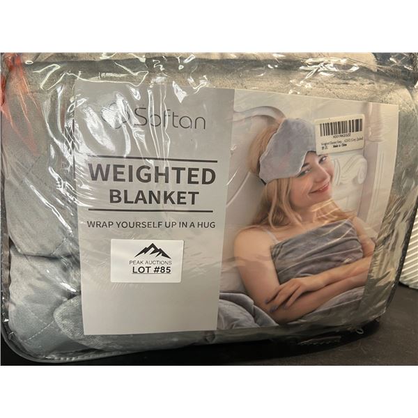 Lot of 1 Weighted Blanket for Adults - Grey Quilted