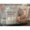 Image 1 : Lot of 1 Weighted Blanket for Adults - Grey Quilted