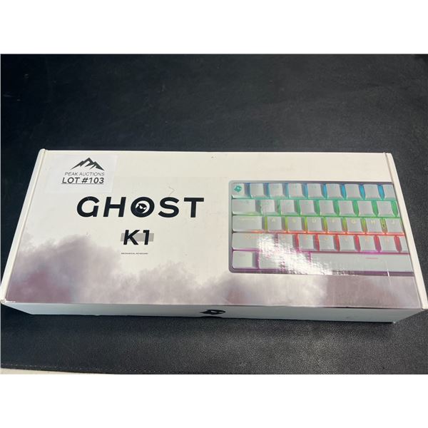 Lot of 1 Ghost K1 RGB Wirless Mechanical Gaming Keyboard