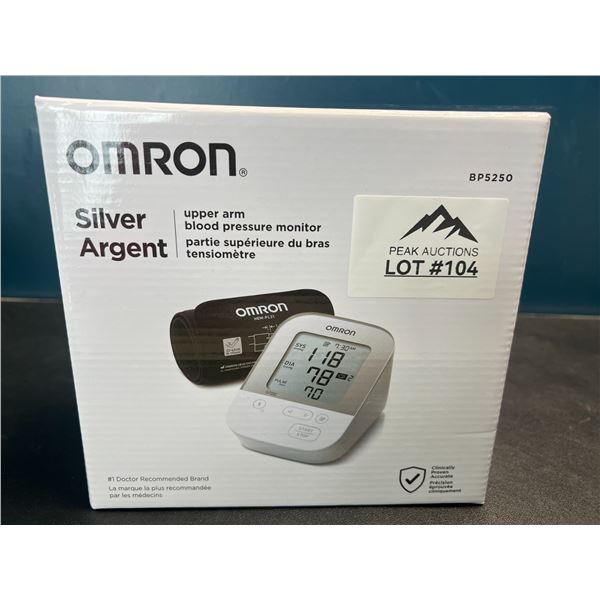 Lot of 1 OMRON Silver Upper Arm Blood Pressure Monitor
