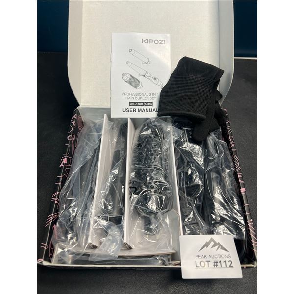 Lot of 1 Professional 3-in-1 Kipozi Hair Curler Set