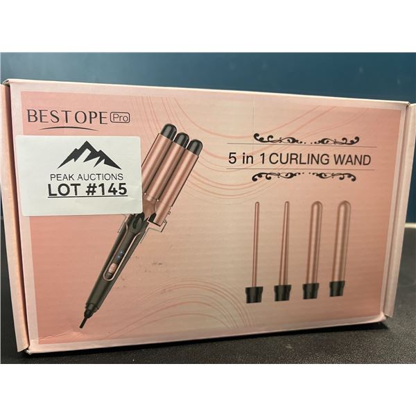 Lot of 1 Bestope 5-in-1 Hair Curling Wand