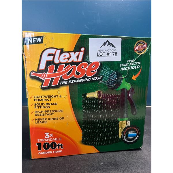 Lot of 1 Flexi Hose 100FT Expandable Garden Hose with Nozzle