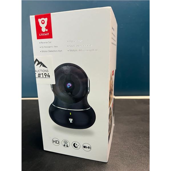 Lot of 1 LittleElf 3D Panoramic Indoor Pet/Baby/Security Camera w/ 2-Way Audio