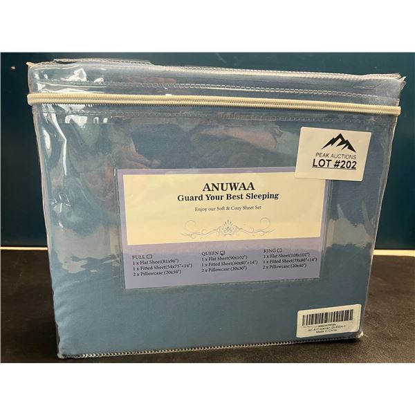 Lot of 1 Queen Sheet Set - 4 Piece - Blue