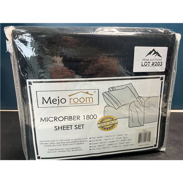 Lot of 1 Full Size Sheet Set - 4 piece - Black