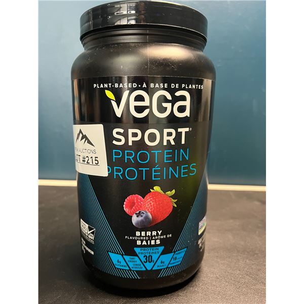 Lot of 1 Vega Sport Protein Powder - Berry Flavour - 801g