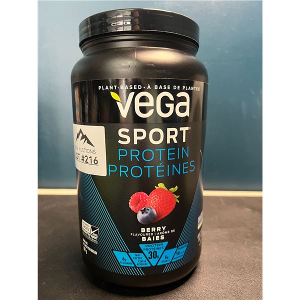 Lot of 1 Vega Sport Protein Powder - Berry Flavour - 801g
