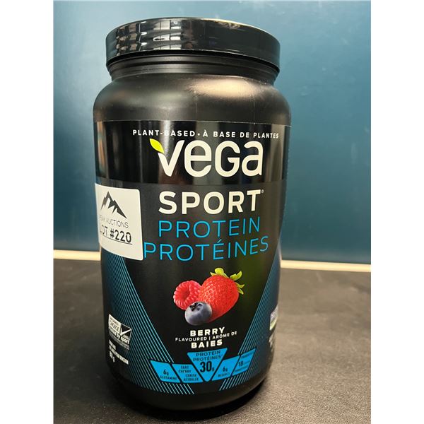 Lot of 1 Vega Sport Protein Powder - Berry Flavour - 801g
