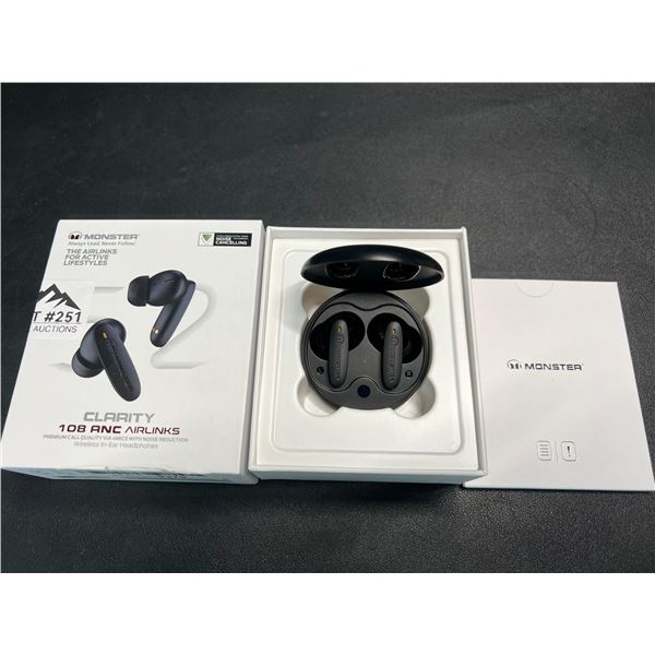Lot of Monster Clarity 108 ANC Airlinks Wireless In-Ear Headphones