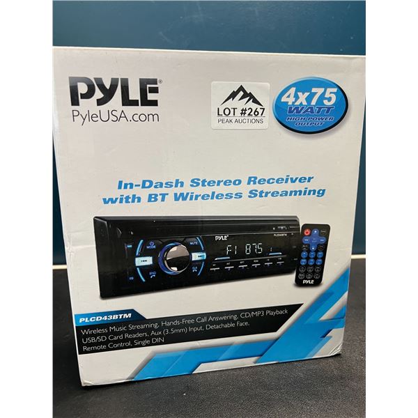 Lot of 1 PYLE In-Dash Stereo Receiver w/ BT Wireless Streaming