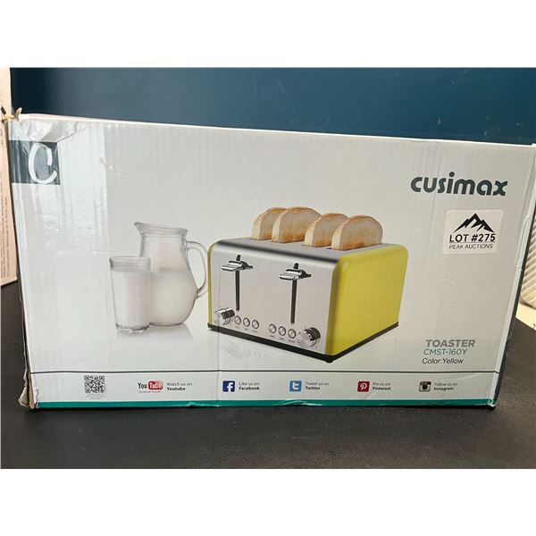 Lot of 1 Cusimax Toaster - Yellow