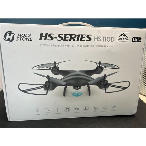 Lot of 1 HolyStone HS-Series HS110D Drone w/ Wide-Angle 1080P HD WiFi Camera